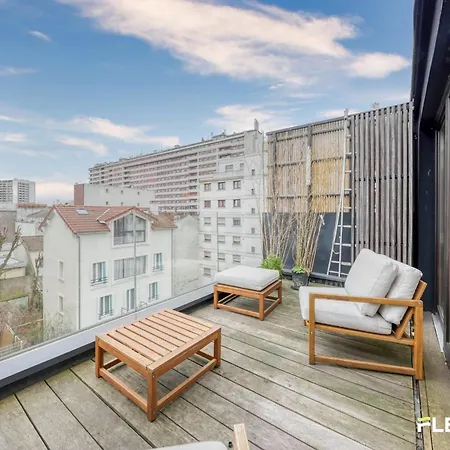 Luxury T4 With Terrace & Rooftop View Paris
